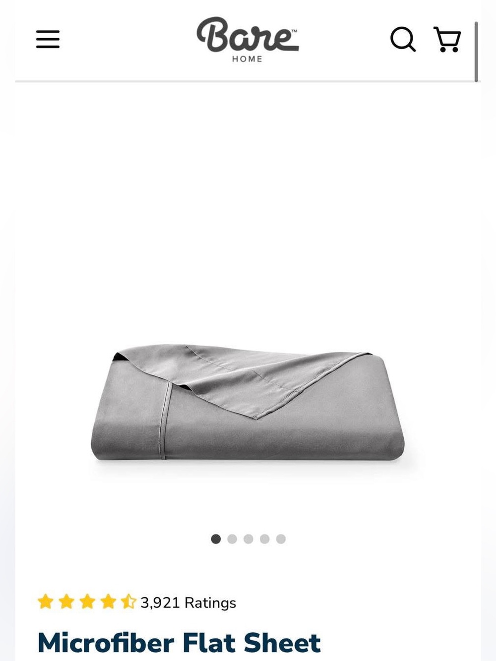 Microfiber Flat Sheet - Gray